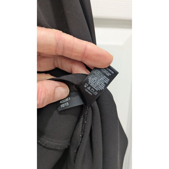 Express Sleeveless Top Womens Medium Black Asymmetrical Whimsigoth Witchy Dark - Picture 5 of 9